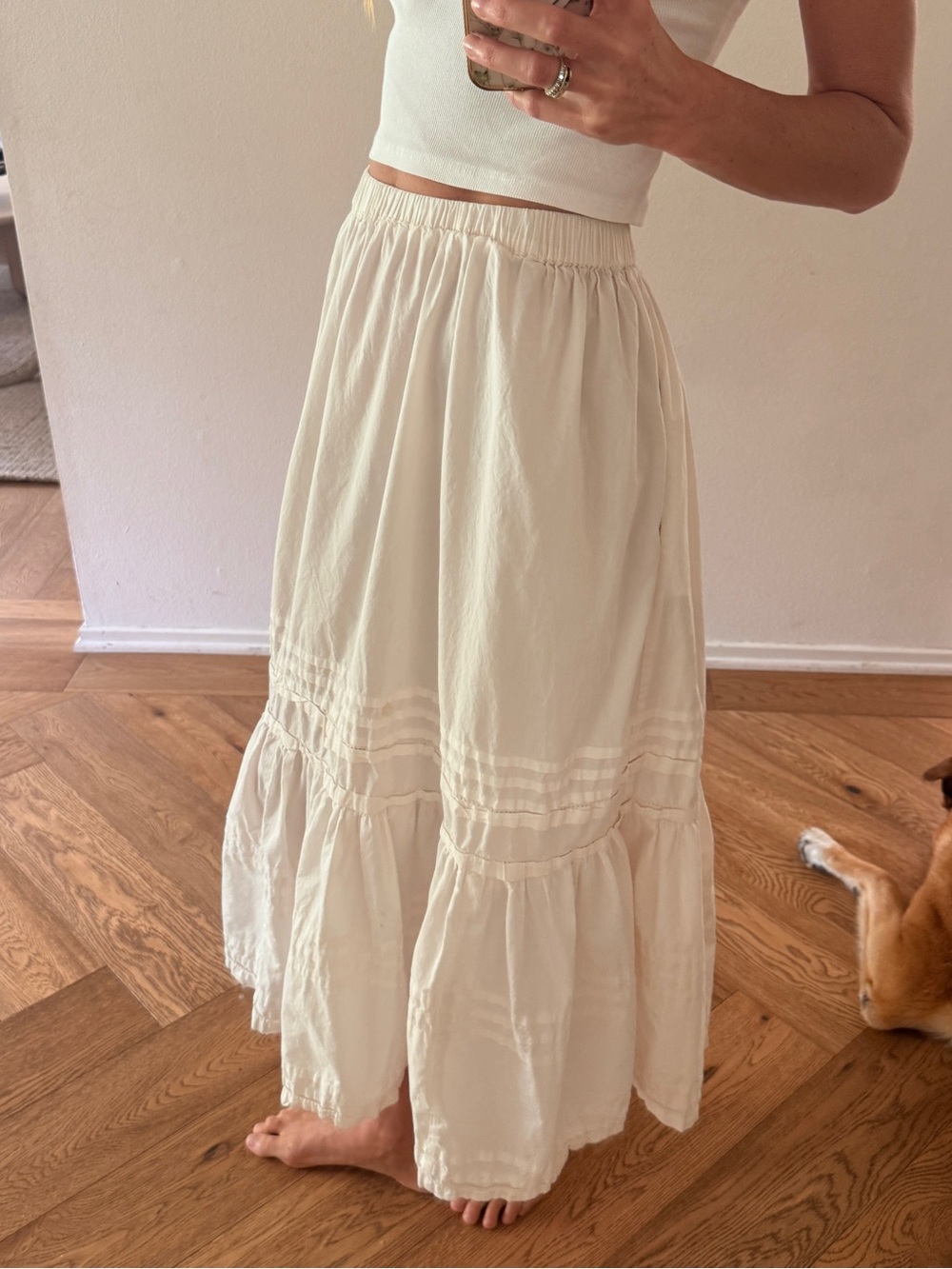 Christy Dawn Cream skirt small excellent condition - Picture 2 of 4